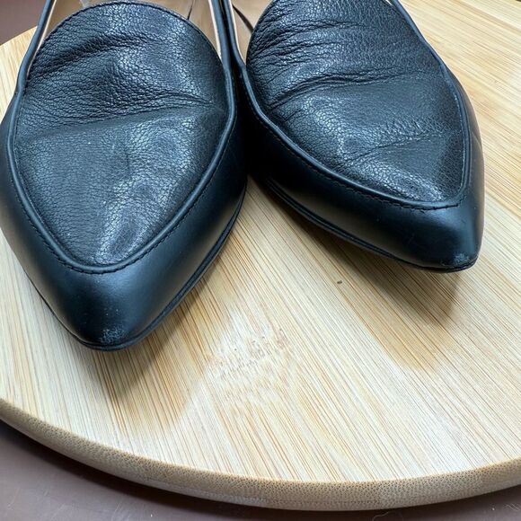 EVERLANE Flat Loafer Pointed Toe Italian Leather Shoes Black US Sz 6 - Picture 11 of 12